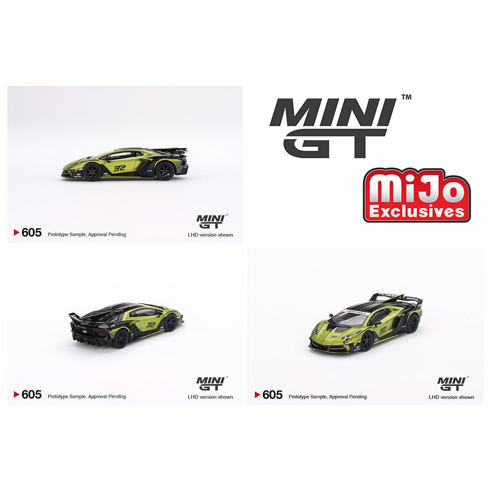 Mini GT - Lamborghini LB - Silhouette WORKS Aventador GT EVO - Lime - Top CollectiblesDiecastMini GT