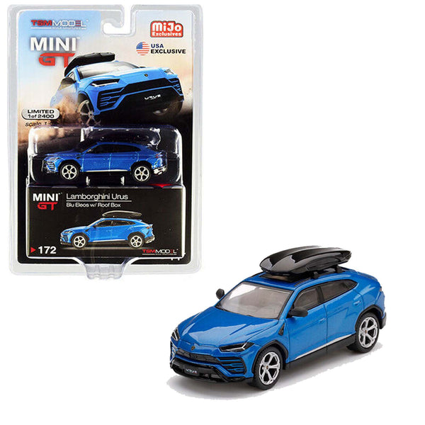 Mini GT - Lamborghini Urus - Blue Eleos w/ Roof Box - Top CollectiblesDiecastMini GT