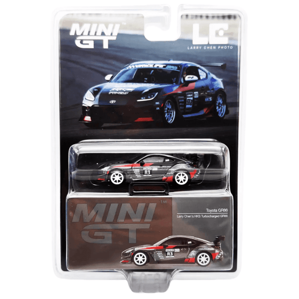 Mini GT - Larry Chen’s HKS Turbocharged Toyota GR86 – Grey - Top CollectiblesDiecastMini GT