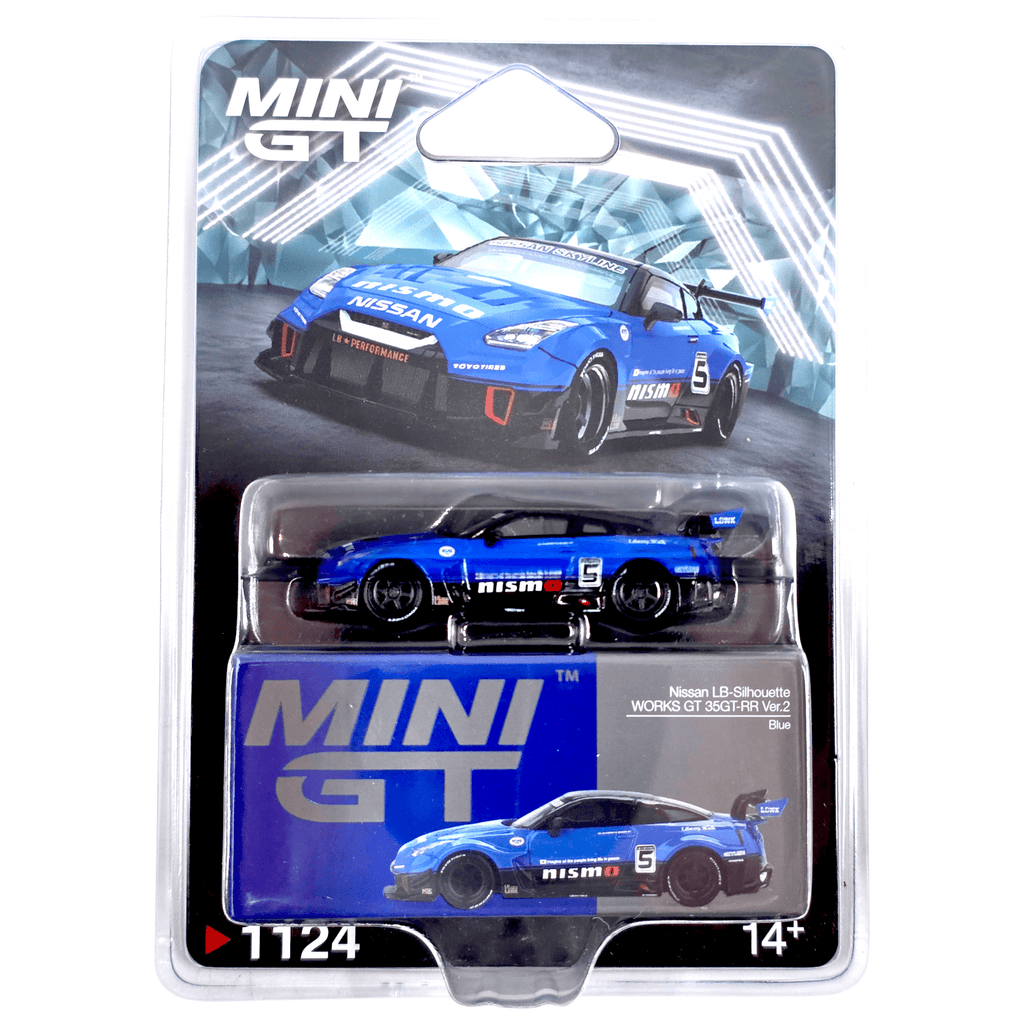 Mini GT - LB-Silhouette WORKS GT NISSAN 35GT-RR Ver.2 – Blue – Top