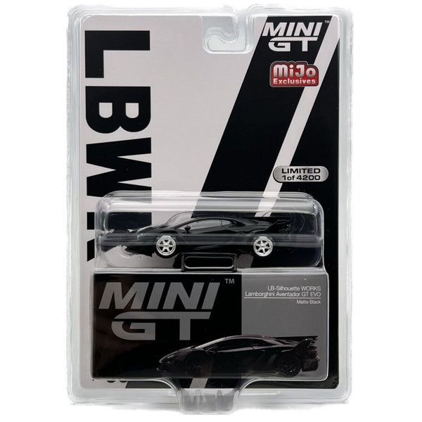 Mini GT - LB - Silhouette Works Lamborghini Aventador GT EVO - Matte Black *Chase* - Top CollectiblesDiecastMini GT