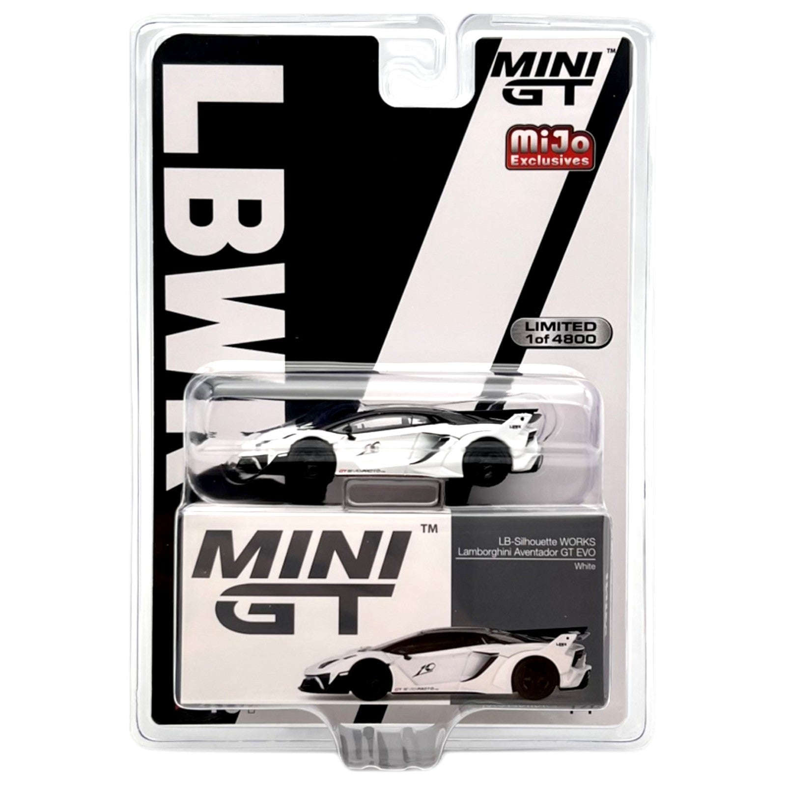 MINI GT LB-Silhouette WORKS GT 2台セット Mini GT - LB-Silhouette Works Lamborghini Aventador GT EVO - White