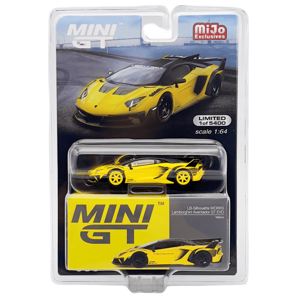 Mini GT - LB - Silhouette Works Lamborghini Aventador GT EVO - Yellow *Chase* - Top CollectiblesDiecastMini GT