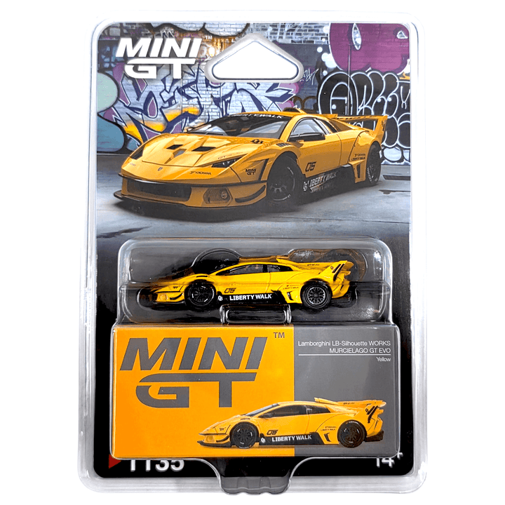 Mini GT - LB - Silhouette WORKS Murcielago GT Evo – Yellow - Top CollectiblesDiecastMini GT