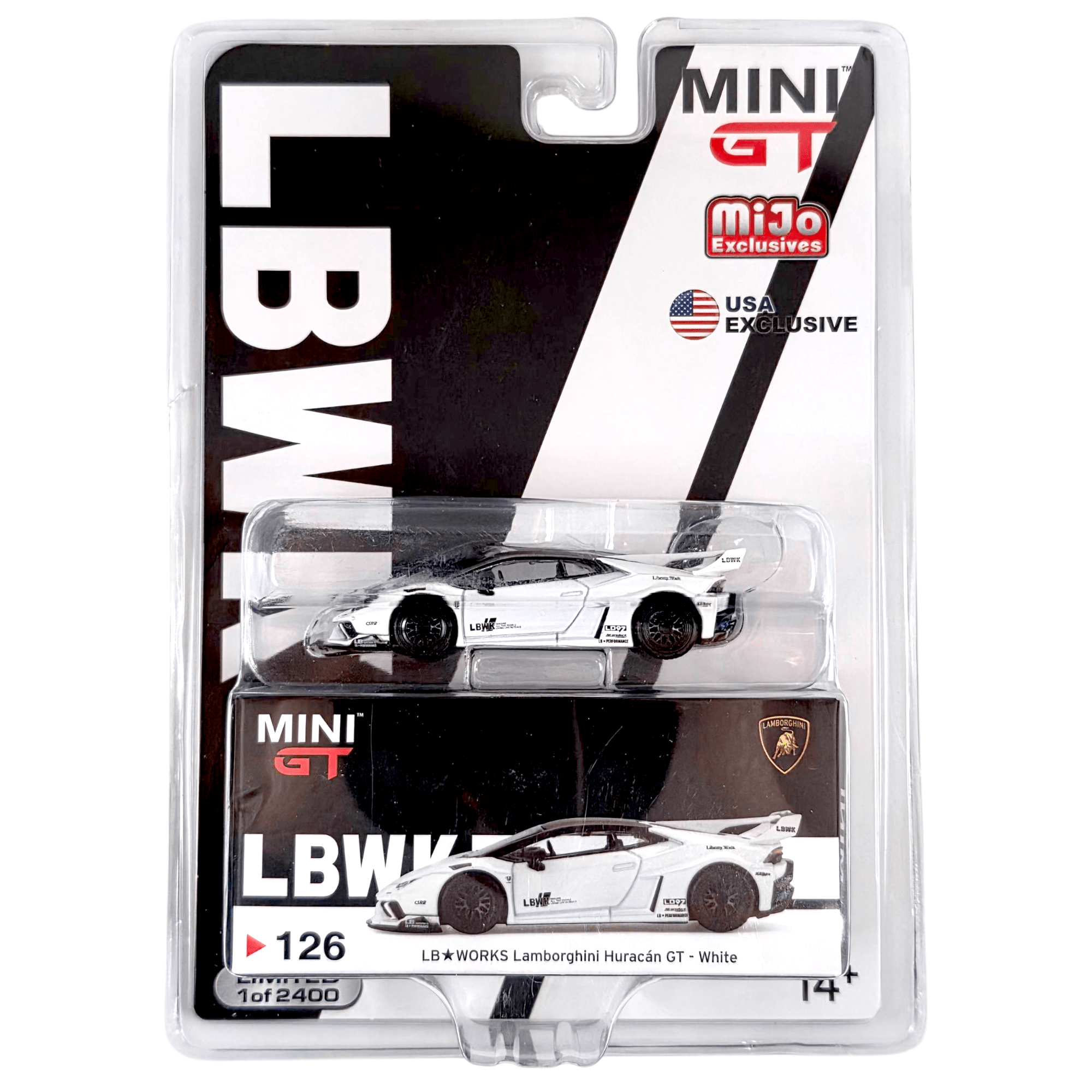 Mini GT - LB Works Lamborghini Huracan GT - White *USA Exclusive