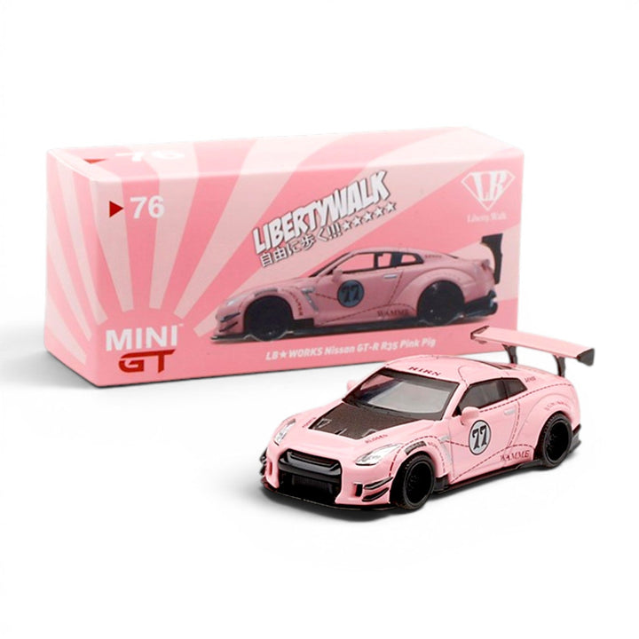 Mini GT - LB-Works Nissan GT-R R35 - Pink Pig - Top CollectiblesDiecastMini GT