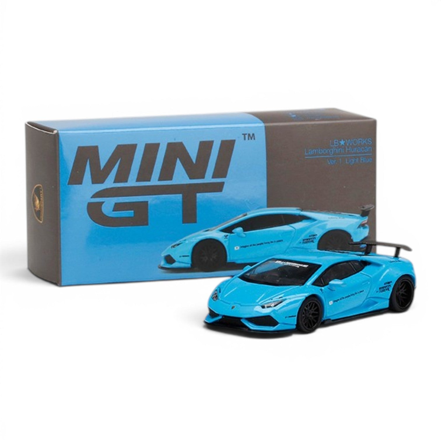 Mini GT - LB☆WORKS Lamborghini Huracán - ver. 1 Light Blue – Top