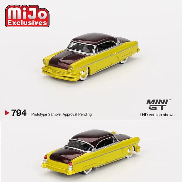 Mini GT - Lincoln Capri Custom Hot Rod 1954 - Lime Yellow *Pre - Order* - Top CollectiblesDiecastMini GT