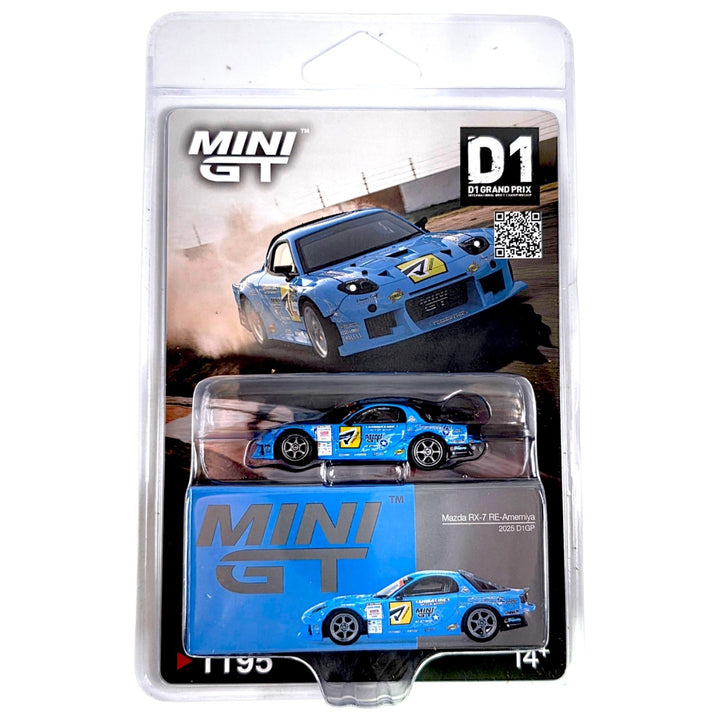 Mini GT - Mazda RX-7 RE-Amemiya 2025 D1GP – Blue - Top CollectiblesDiecastMini GT