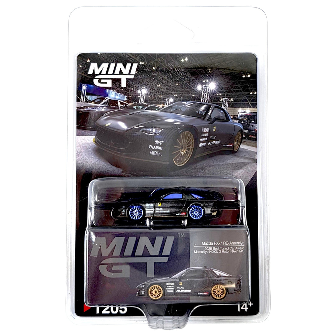Mini GT - Mazda RX-7 RE-Amemiya Matsukiyo KOKU 3 Rotor NA-7 TAS 2025 Best Tuned Car Award – Carbon *Chase* - Top CollectiblesDiecastMini GT
