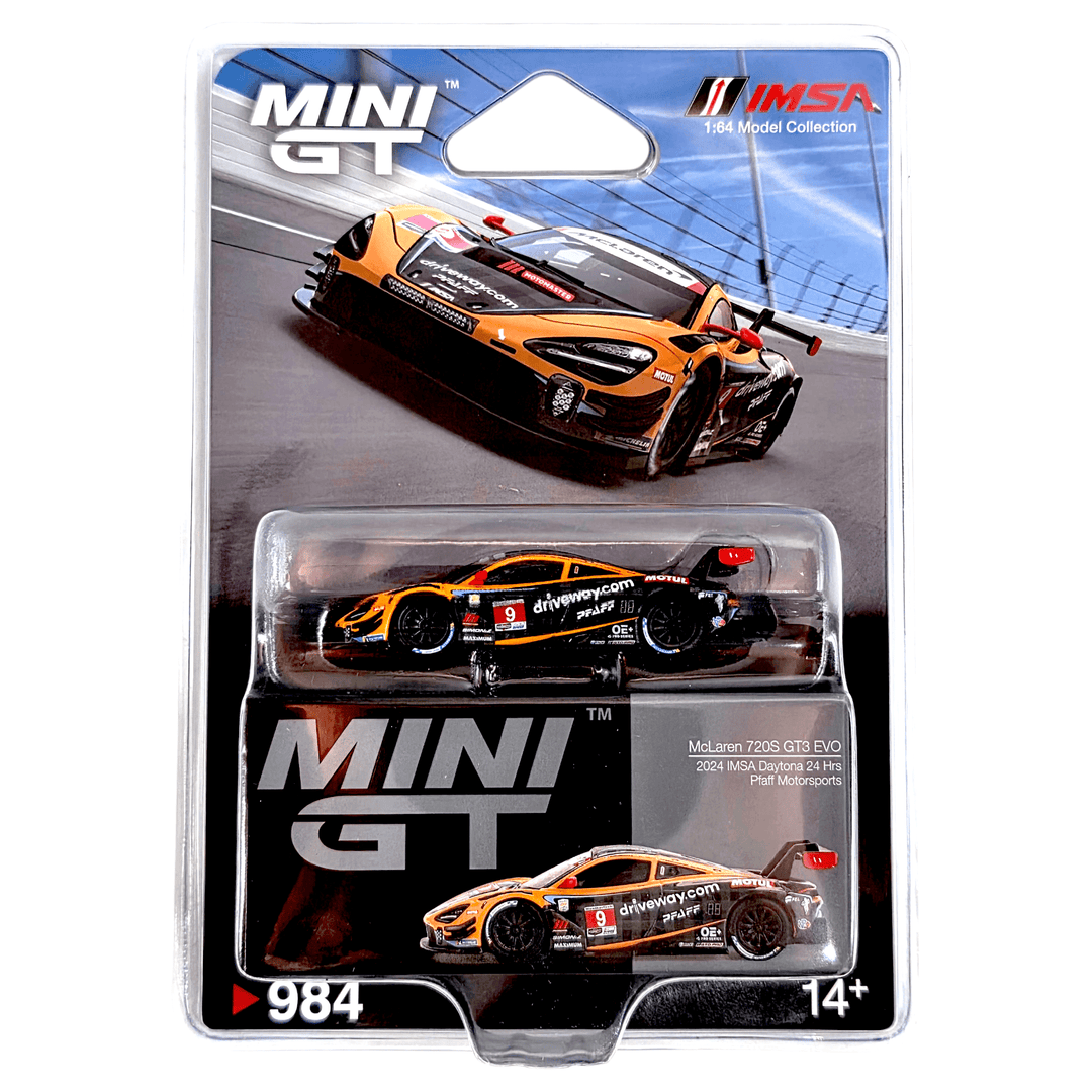 Mini GT - McLaren 720S GT3 Evo Pfaff Motorsports 2024 IMSA Daytona 24 Hrs - Top CollectiblesDiecastMini GT