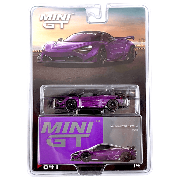Mini GT - McLaren 720S LB - Works - Purple - Top CollectiblesDiecastMini GT