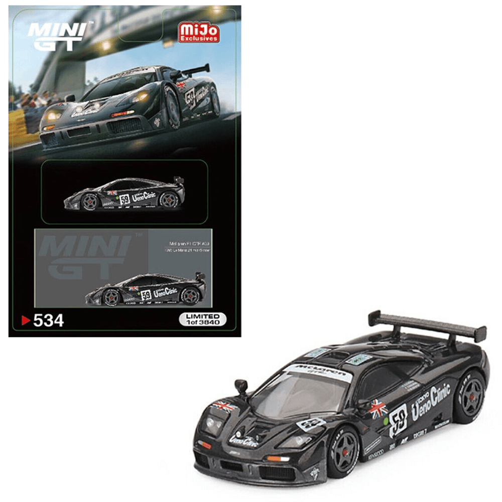 Mini GT - McLaren F1 GTR 59 1995 Le Mans 24Hr Winner - Black - Top CollectiblesDiecastMini GT