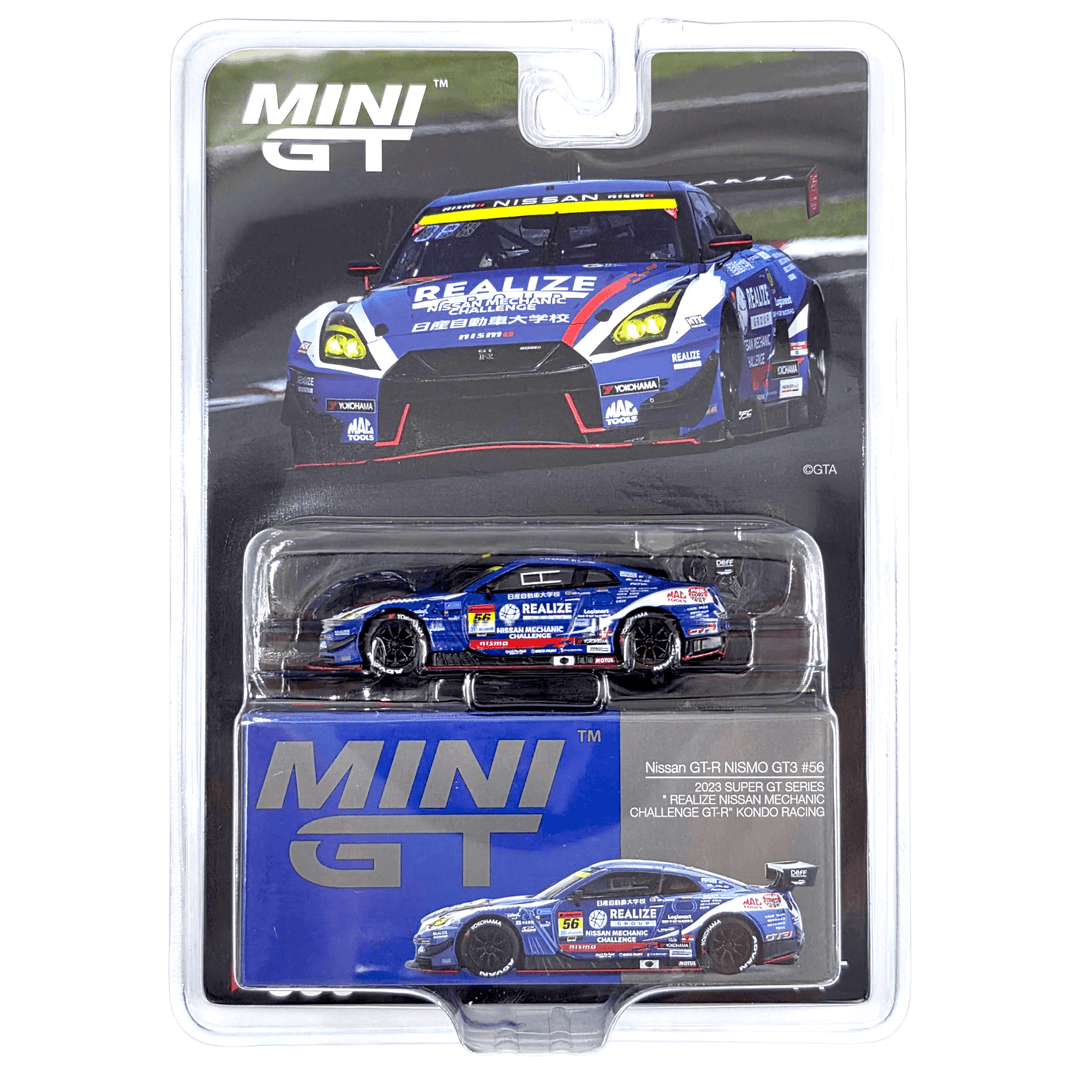 Mini GT - Nissan GT - R Nismo GT3 56 ” Realize Nissan Mechanic Challenge GT - R” Kondo Racing 2023 Super GT Series - Top CollectiblesDiecastMini GT