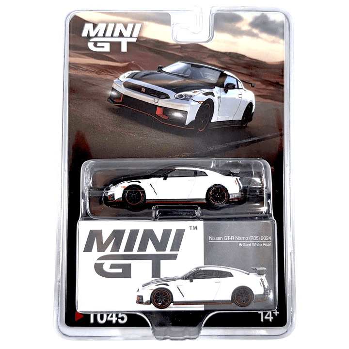 Mini GT - Nissan GT - R Nismo (R35) 2024 – Brilliant White Pearl - Top CollectiblesDiecastMini GT