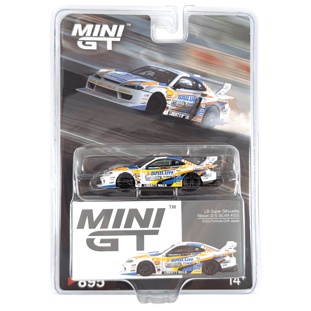 Mini GT - Nissan LB - Super Silhouette S15 SILVIA 555 2023 Formula Drift Japan - Top CollectiblesDiecastMini GT