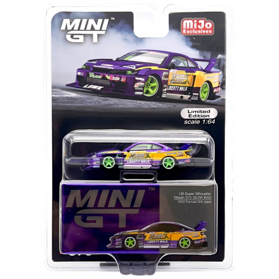 Mini GT - Nissan S15 Silvia LB-Super Silhouette 555 - 2022 Formula Drift Japan - Top CollectiblesDiecastMini GT