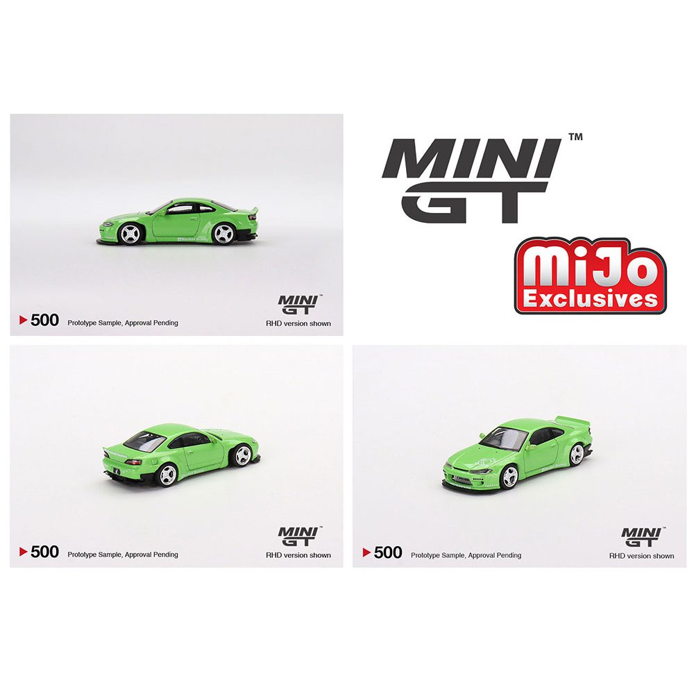 Mini GT - Nissan Silvia Pandem (S15) - Green - Top CollectiblesDiecastMini GT