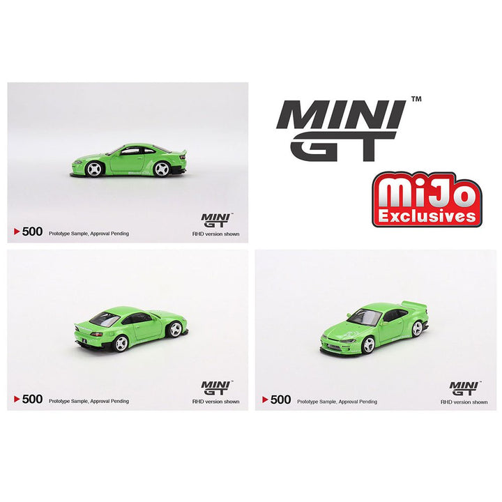 Mini GT - Nissan Silvia Pandem (S15) - Green - Top CollectiblesDiecastMini GT