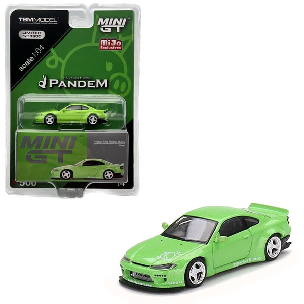 Mini GT - Nissan Silvia Pandem (S15) - Green - Top CollectiblesDiecastMini GT