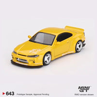 Mini GT - Nissan Silvia (S15) Rocket Bunny - Bronze Yellow - Top CollectiblesDiecastMini GT