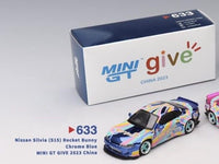 Mini GT - Nissan Silvia (S15) Rocket Bunny - Chrome Blue *GIVE China 2023 Exclusive* - Top CollectiblesDiecastMini GT