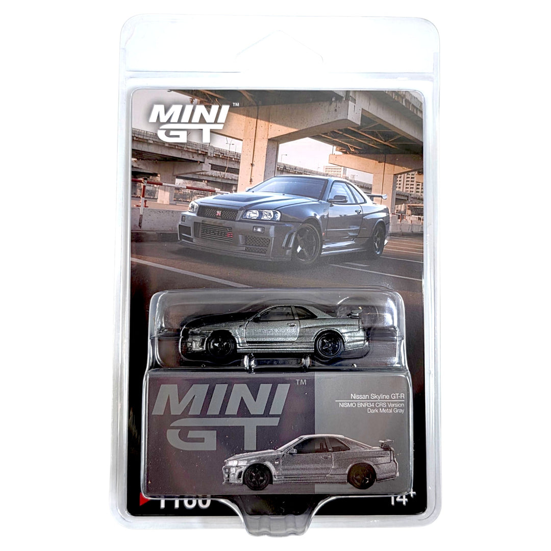 Mini GT - Nissan Skyline GT-R Dark Metal Gray (NISMO BNR34 CRS Version) - Top CollectiblesDiecastMini GT
