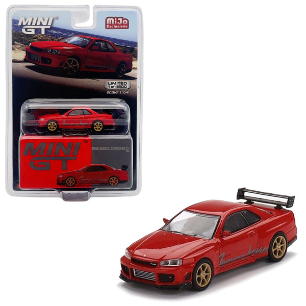 Mini GT - Nissan Skyline GT - R (R34) Tommykaira R - Z - Red - Top CollectiblesDiecastMini GT