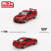 Mini GT - Nissan Skyline GT - R (R34) V - Spec – Active Red *Pre - Order* - Top CollectiblesDiecastMini GT