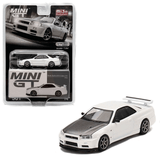 Mini GT - Nissan Skyline GT - R (R34) V - Spec II N1 - White - Top CollectiblesDiecastMini GT