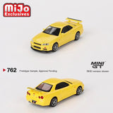 Mini GT - Nissan Skyline GT - R (R34) V - Spec - Lightning Yellow *Pre - Order* - Top CollectiblesDiecastMini GT