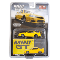 Mini GT - Nissan Skyline GT - R (R34) V - Spec - Lightning Yellow - Top CollectiblesDiecastMini GT