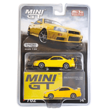 Mini GT - Nissan Skyline GT - R (R34) V - Spec - Lightning Yellow - Top CollectiblesDiecastMini GT