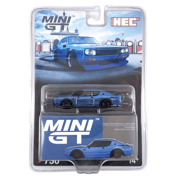 Mini GT - Nissan Skyline Kenmeri Liberty Walk - Chrome Blue *Hobby Expo China 2024 Exclusive* - Top CollectiblesDiecastMini GT