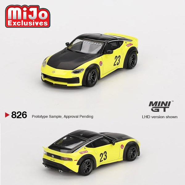 Mini GT - Nissan Z LB - NATION WORKS – Ikazuchi Yellow *Pre - Order* - Top CollectiblesDiecastMini GT