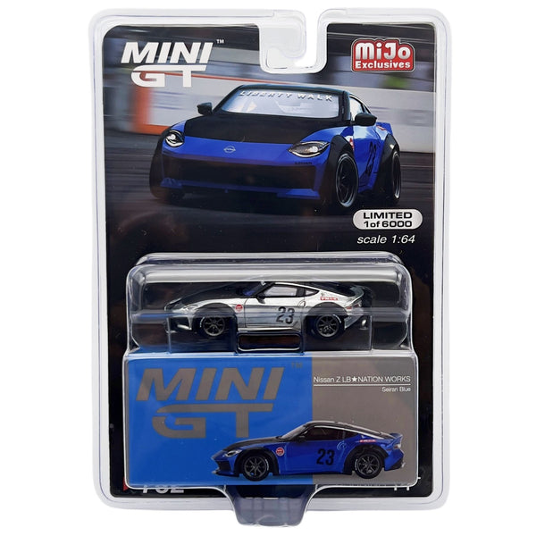 Mini GT - Nissan Z LB - Nation Works - Seiran Blue *Chase* - Top CollectiblesDiecastMini GT