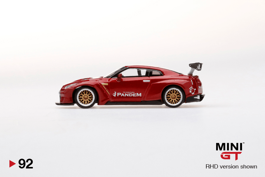 Mini GT - Pandem Nissan GT-R - Lava Red - Top CollectiblesDiecastMini GT