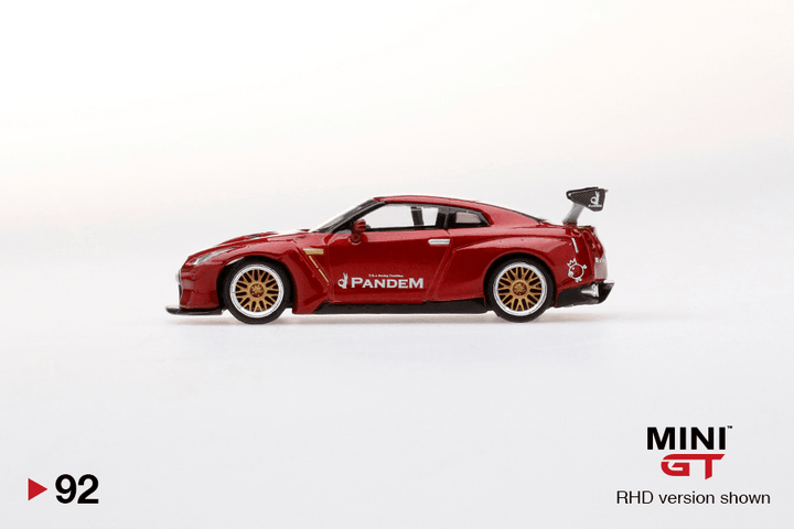 Mini GT - Pandem Nissan GT-R - Lava Red - Top CollectiblesDiecastMini GT