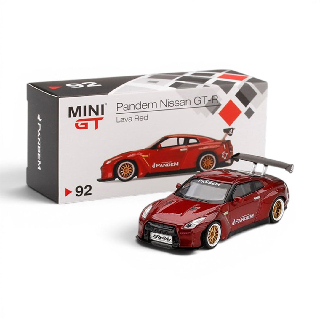 Mini GT - Pandem Nissan GT-R - Lava Red - Top CollectiblesDiecastMini GT
