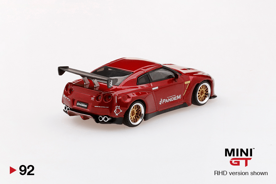 Mini GT - Pandem Nissan GT-R - Lava Red - Top CollectiblesDiecastMini GT