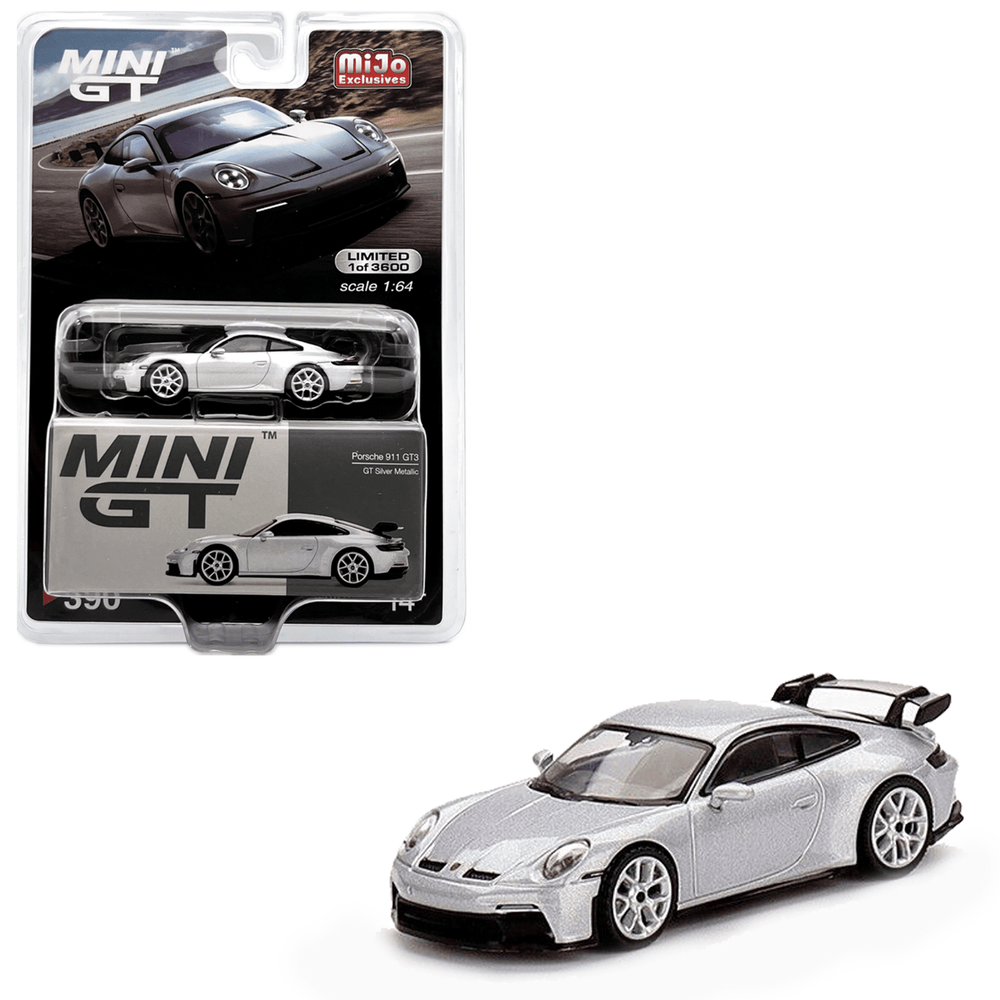 Mini GT - Porsche 911 (992) GT3 - GT Silver Metallic - Top CollectiblesDiecastMini GT
