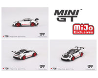 Mini GT - Porsche 911 (992) GT3 RS – Weissach Package White with Pyro Red *Pre - Order* - Top CollectiblesDiecastMini GT