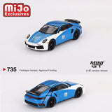 Mini GT - Porsche 911 (992) Turbo S Safety Car - 2023 IMSA Daytona 24Hr. - Blue - Top CollectiblesDiecastMini GT