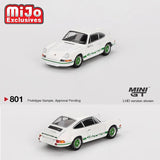 Mini GT - Porsche 911 Carrera RS 2.7 Grand Prix – White with Green Livery *Pre - Order* - Top CollectiblesDiecastMini GT