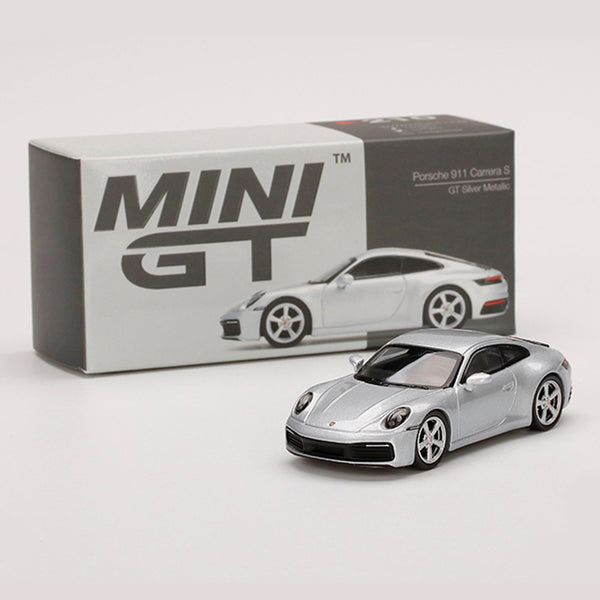 Mini GT - Porsche 911 Carrera S - GT Silver Metallic - Top CollectiblesDiecastMini GT