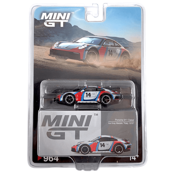 Mini GT - Porsche 911 Dakar “Rally 1974” – Ice Grey Metallic - Top CollectiblesDiecastMini GT