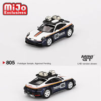 Mini GT - Porsche 911 Dakar Rallye Design Package - White/Gentian Blue Metallic *Pre - Order* - Top CollectiblesDiecastMini GT