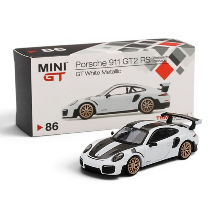 Mini GT - Porsche 911 GT2 RS Weissach Package - GT White Metallic - Top CollectiblesDiecastMini GT