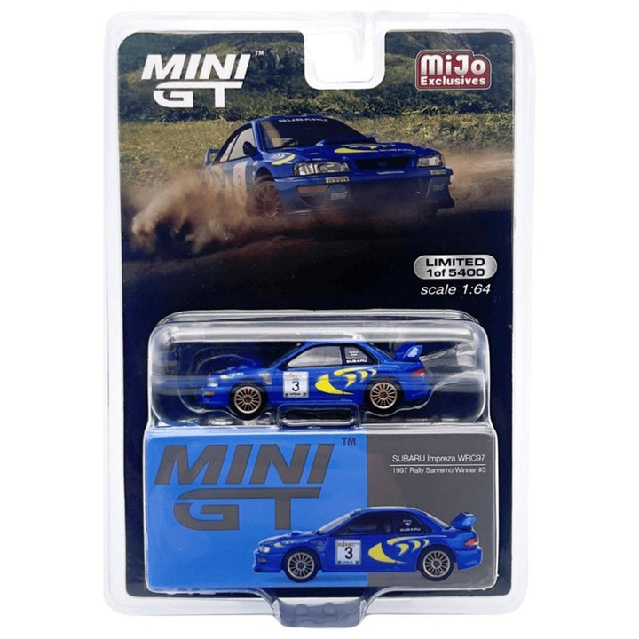 Mini GT - Subaru Impreza WRC97 - 1997 Rally Sanremo Winner 3 - Top CollectiblesDiecastMini GT