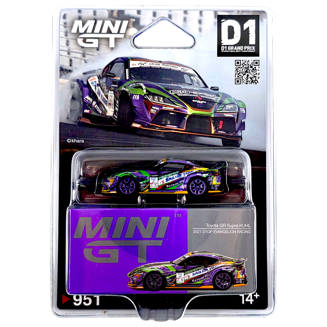 Mini GT - Toyota GR Supra Kuhl 2021 D1GP Evangelion Racing 2021 *Japan Exclusive* - Top CollectiblesDiecastMini GT